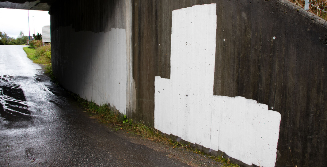 ROTEVASSPORTEN: I Rotevassporten har hvitmaling erstattet graffitien. ROTEVASSPORTEN: I Rotevassporten har hvitmaling erstattet graffitien.