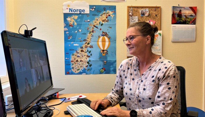 DIGITAL HVERDAG: For lærer, Toril Kalland, er en digital hverdag normalt, også før koronapandemien. DIGITAL HVERDAG: For lærer, Toril Kalland, er en digital hverdag normalt, også før koronapandemien.