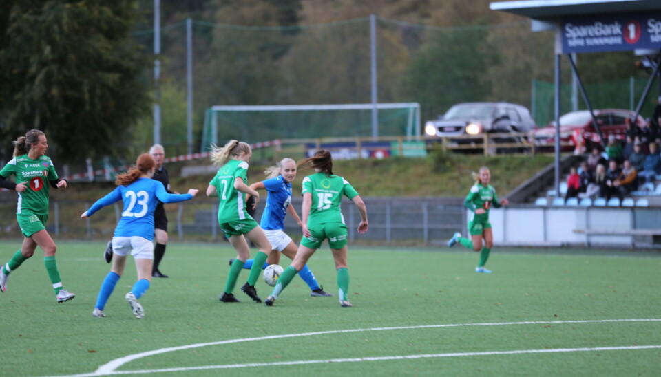 SUNNMØRSDUELL: Hødd kom til flere sjanser, men klarte ikke å sette noen i nettet.