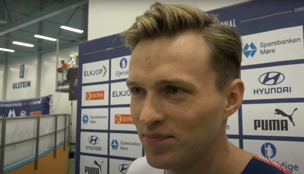 Karsten Warholm under et intervju med Nærnett under «Karsten Warholm International» i 2020. Karsten Warholm under et intervju med Nærnett under «Karsten Warholm International» i 2020.
