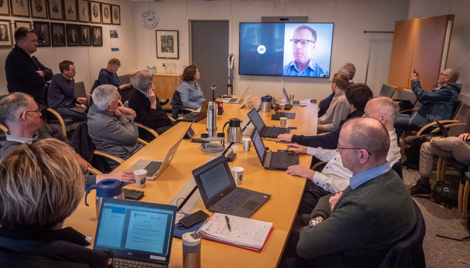 ORIENTERING: Bjørn Dæhlie stilte via Teams under formannskapsmøtet i Volda, tirsdag. ORIENTERING: Bjørn Dæhlie stilte via Teams under formannskapsmøtet i Volda, tirsdag.