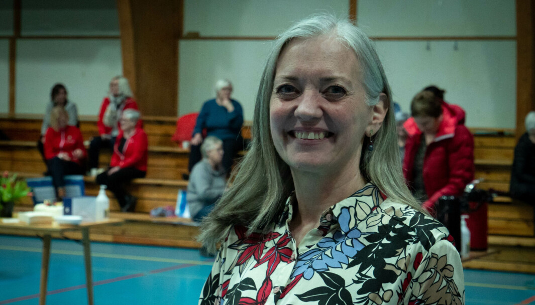 FORNØYD: Gitte Edvardsen er storfornøyd med innsatsen som er lagt ned under vaksineringen i Voldahallen FORNØYD: Gitte Edvardsen er storfornøyd med innsatsen som er lagt ned under vaksineringen i Voldahallen