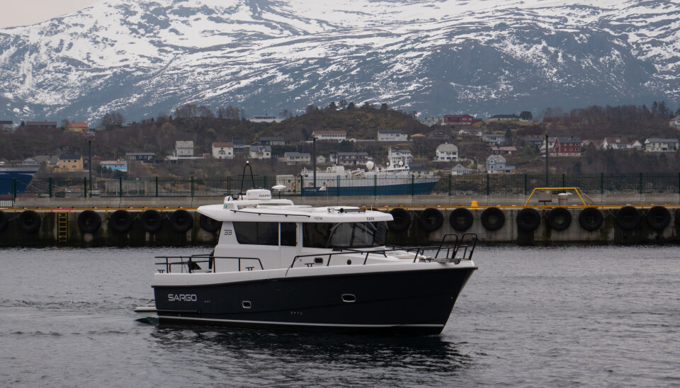 RAVN: Den nye båten til Christian Gaard Bygdetun i Trandal er en Sargo 33 modell og hadde sin første offisielle kjøretur på torsdag. RAVN: Den nye båten til Christian Gaard Bygdetun i Trandal er en Sargo 33 modell og hadde sin første offisielle kjøretur på torsdag.