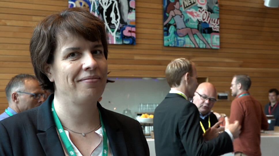 Britta Schulz i Bureau Veritas er på plass i Ulsteinvik for Ship Technology Days.