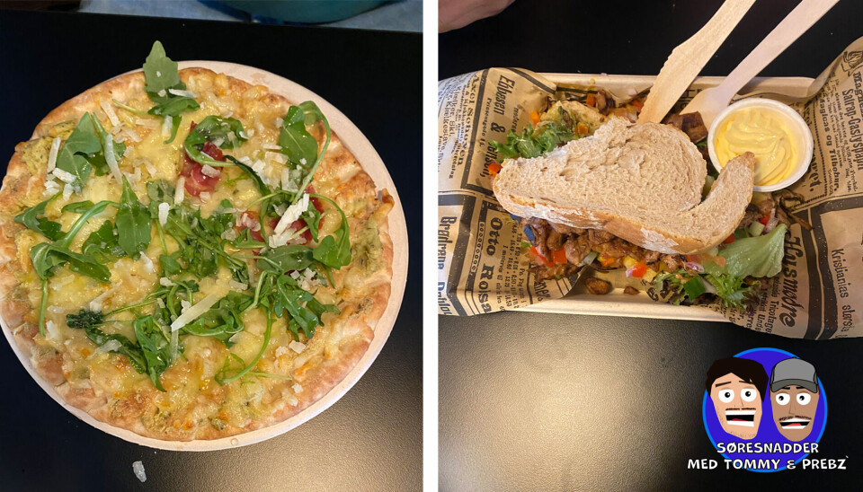 VARIERT TILBUD: Man kan finne 'street food' fra hele verden på Rokkens nye meny. Denne gangen gikk Tommy for gastropizzaen, mens Prebz testet en vegetarisk pulled pork-sandwich. VARIERT TILBUD: Man kan finne 'street food' fra hele verden på Rokkens nye meny. Denne gangen gikk Tommy for gastropizzaen, mens Prebz testet en vegetarisk pulled pork-sandwich.