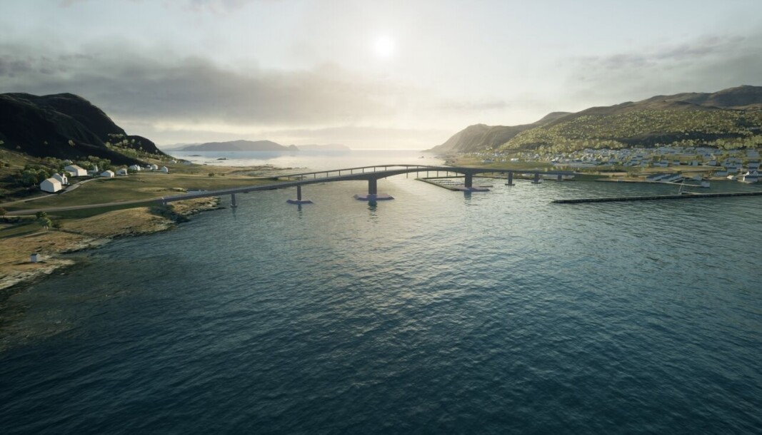 SLIK SKAL DET BLI: I dag ble det endelig vedtatt at nye Nerlandsøybrua skal bygges av anleggsfirmaet B&G/ Metrostav. Prislappen blir på ydmyke 826 millioner - tre ganger dyrere enn man trodde i 2017. SLIK SKAL DET BLI: I dag ble det endelig vedtatt at nye Nerlandsøybrua skal bygges av anleggsfirmaet B&G/ Metrostav. Prislappen blir på ydmyke 826 millioner - tre ganger dyrere enn man trodde i 2017.