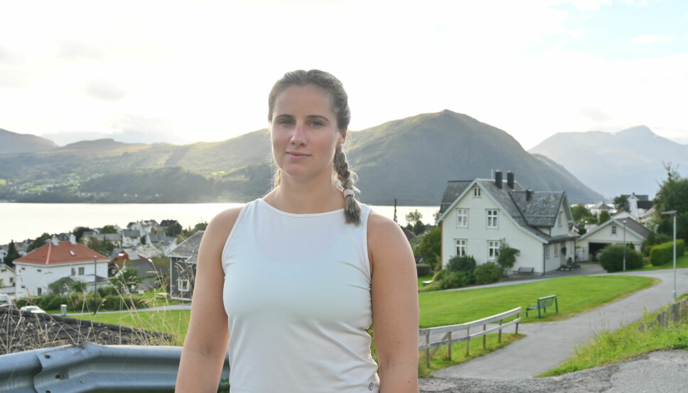 Dyktig vektløfter: Stine Mari Hasfjord sin timeplan inneholder ikke mye fritid.