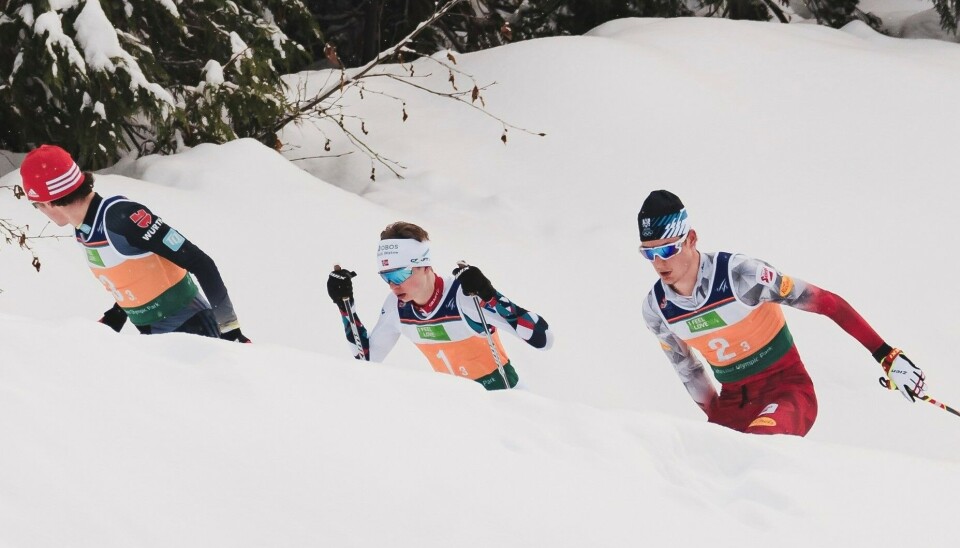 WHISTLER, CANADA: Torje Seljeset (i midten) i aksjon for Norge