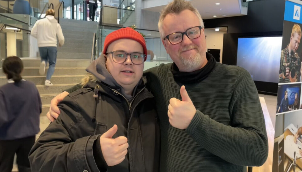 GJENFORENT: Endelig fikk Bjarte (t.v.) og Steinar møttes igjen. GJENFORENT: Endelig fikk Bjarte (t.v.) og Steinar møttes igjen.