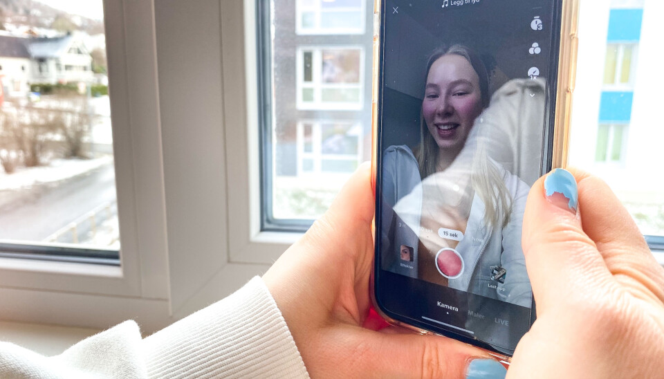 PÅ TIKTOK: Christina deler jevnlig videoer med følgerne på TikTok PÅ TIKTOK: Christina deler jevnlig videoer med følgerne på TikTok