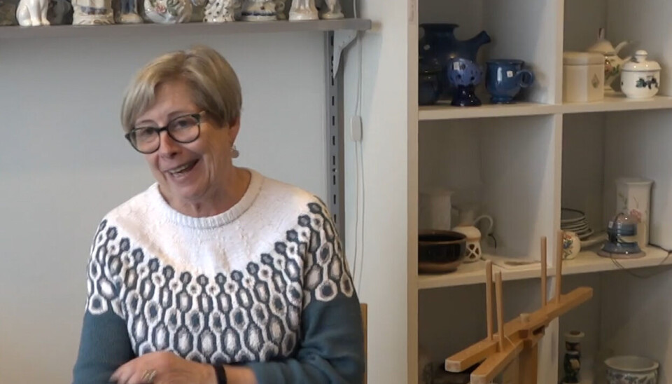 ODDRUN SOLHEIM HUSTAD: smiler bredt til alle som kommer innom gjenbruken.