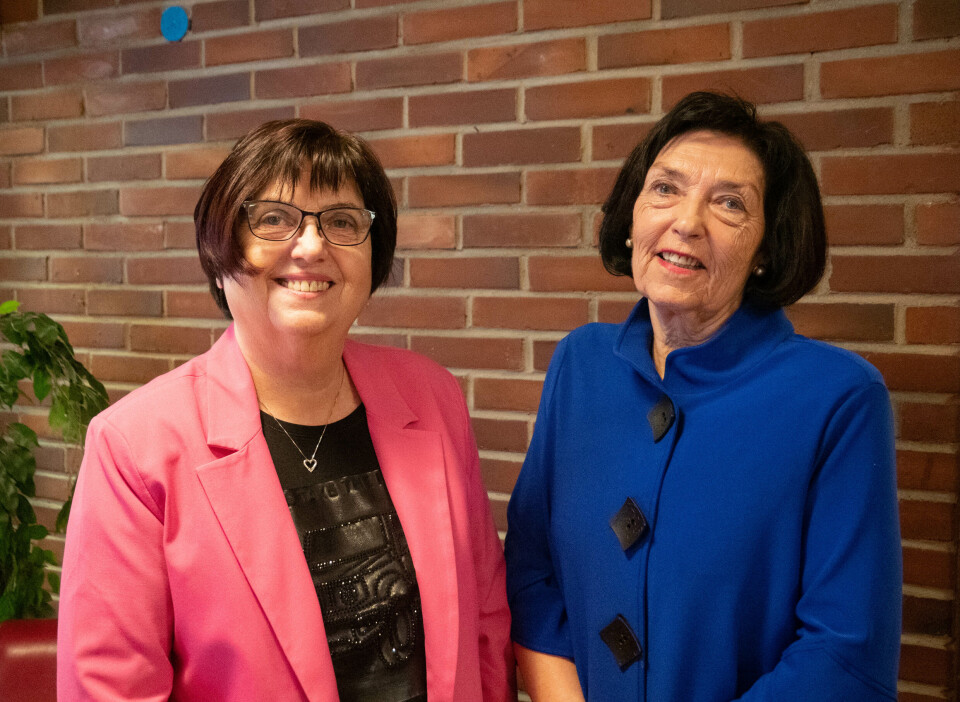 Oddvor Follestad Hovden er leder for motekomiteen og Aashild Longvastøl er president i Inner Wheel Volda.
