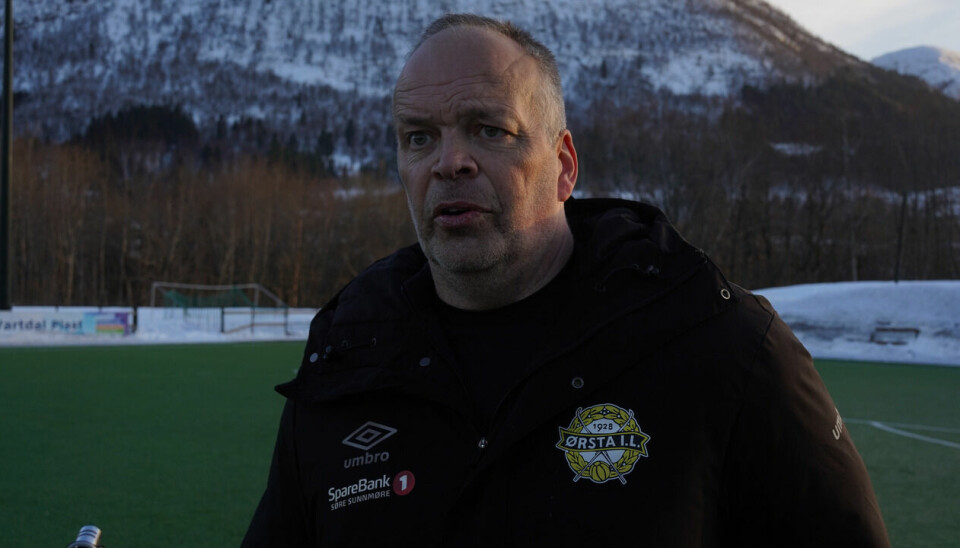 FORNØYD: Trener Bjarne Austrheim.
