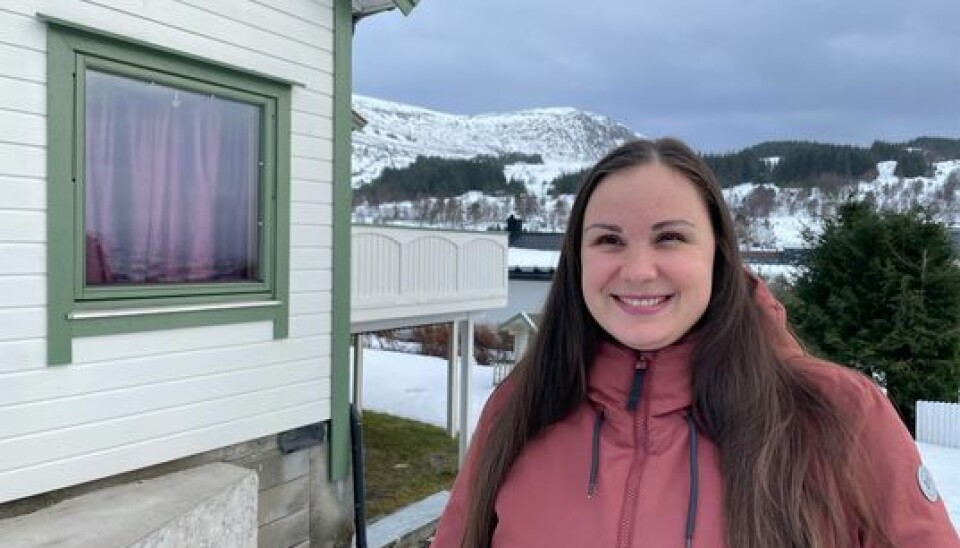 Tatiana Solomnikova utenfor der hun foreløbig bor Tatiana Solomnikova utenfor der hun foreløbig bor