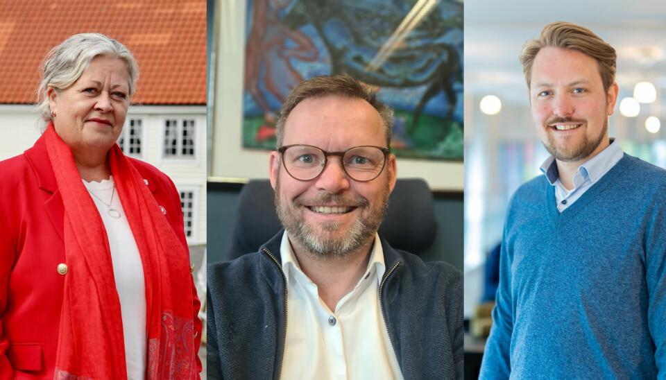 Ordførerkandidatar i Ulstein kommune: Hanne Notøy (Ap), Knut Erik Engh (Frp), Stian Skorgen Scheide (H).