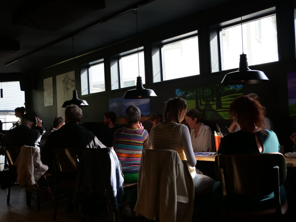 GODT OPPMØTE: Mange møtte opp på kafékonsert på Tredet onsdag.