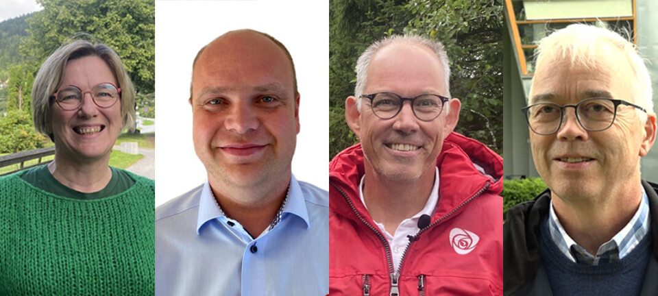 Sølvi Dimmen (Sp), Bjørnar Fylling (FrP), Sverre Leivdal (Ap), Sindre Rotevatn (H).