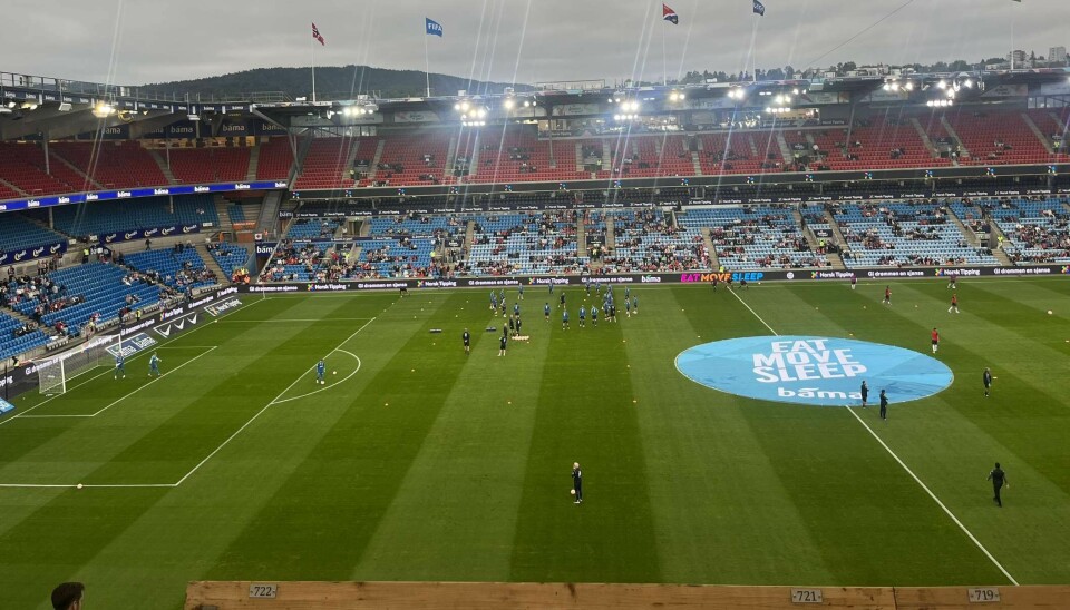 FØR KAMPSTART: Ullevaal stadion er klar for å ta imot Norge og Jordan.