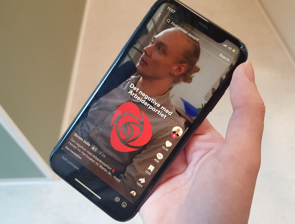 STØRST PÅ TIKTOK: Simen Velle, leiar i FpU, har nær fått litt status som TikTok-kjendis med 27 100 følgjarar og videoar som har nådd opp til så mykje som 955 000 avspelingar.