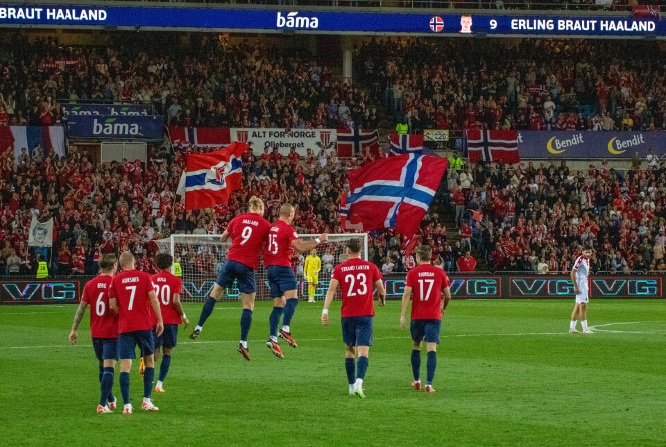 FREDRIK AURSNES: Norges nummer 7. Her under høstens EM-kvalifisering der Norge vant 2-1 over Georgia på Ullevaal Stadion.