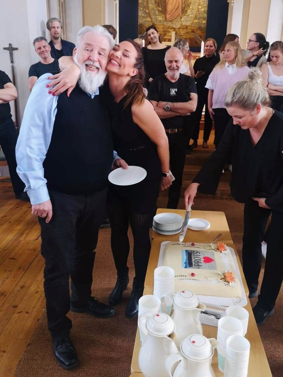 Prots saman med leiar Ingeborg Mork.