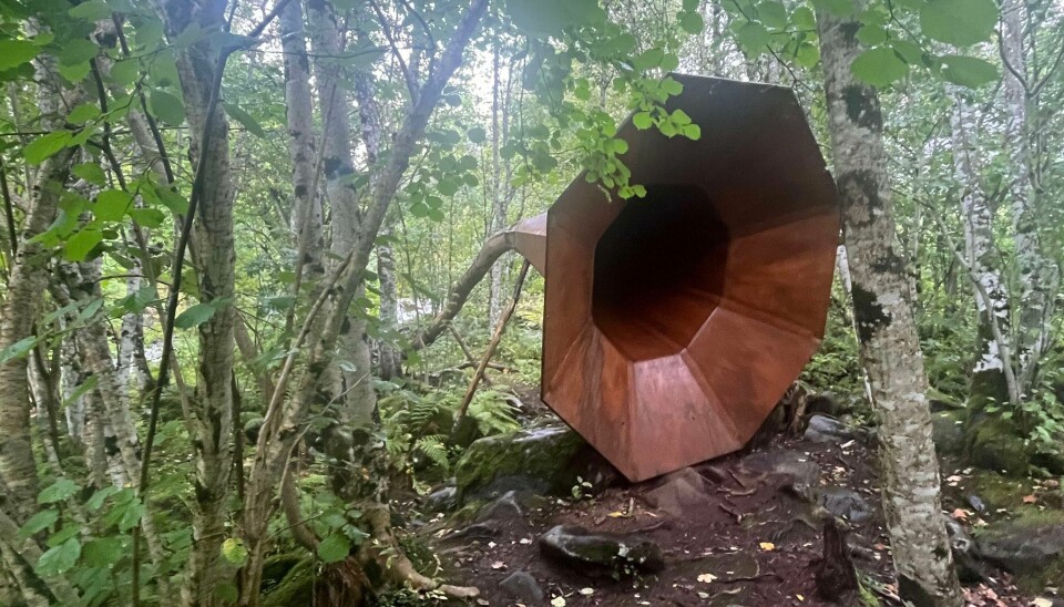 SKULPTUR: En av Elvadalen sine skulpturer som kunne trengt en oppussing