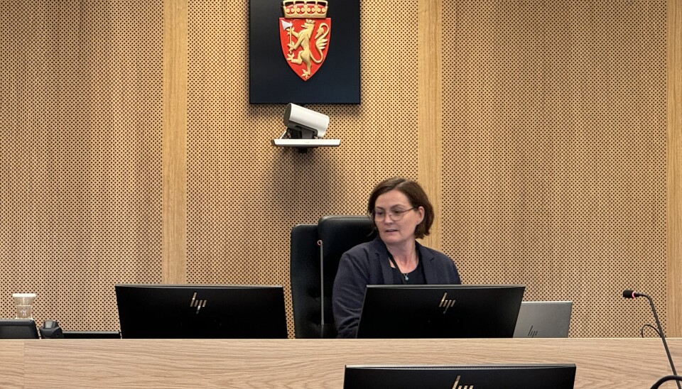 Dommer i saken, Elisabeth Wiik før rettsaken startet.