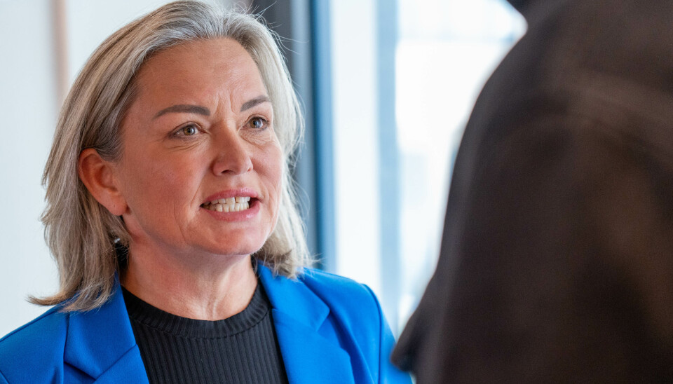 TYDELIG: Første nestleder i LO Sissel Skoghaug tok turen til Ulsteinvik for å fortelle om viktigheten av yrkesfagutdanningen.