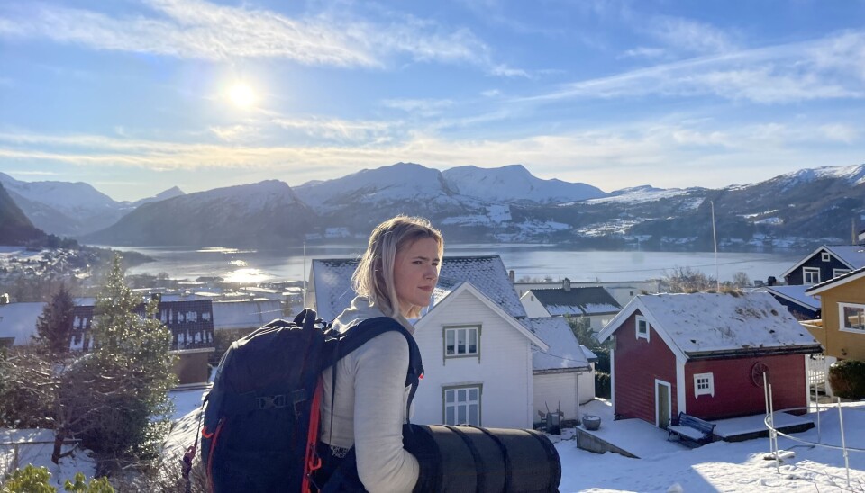 OMRÅDE MED ENEBOLIGER: Azora Reinholt i et av Voldas områder med hus på rekke og rad
