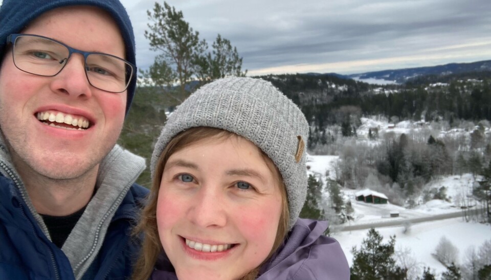 FAMILIE PÅ UTKIKK: Svenja Meier Dalane og mannen leter etter ny bolig i Volda