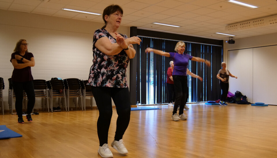 I BEVEGELSE: I dansesalen møtes de ukentlig for å trene.