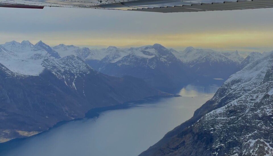 Søre Sunnmøre fra oven: