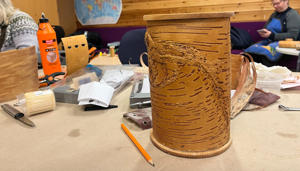 TIL NYTTE: Kristvik skal bruke sin boks til å oppbevare tennbriketter.