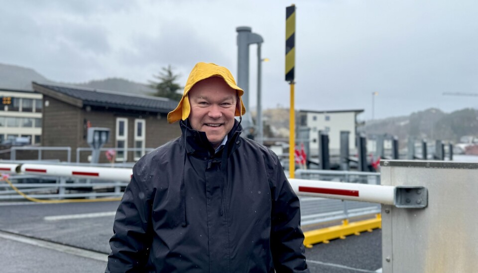 SYDVEST: Hans Olav Myklebust var kledd for all slags vær og er klar til åpningsseremoni.