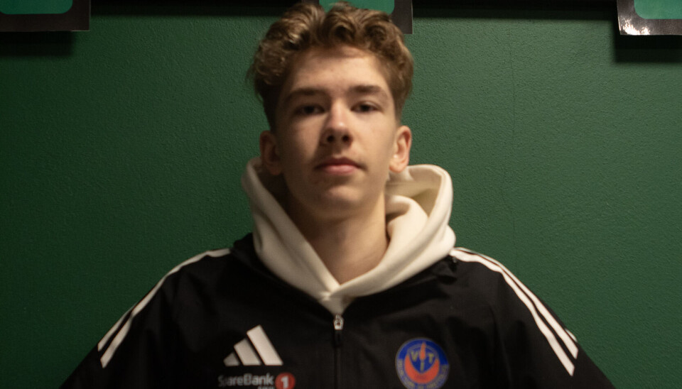 Nicholas Alme Bakke på A-lagstrening