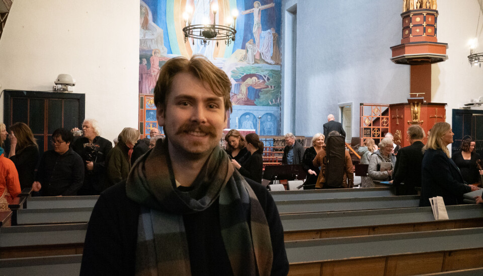 BEGEISTRET: Remi Andre Jøsang var stolt av både samboer og resten av koristene.