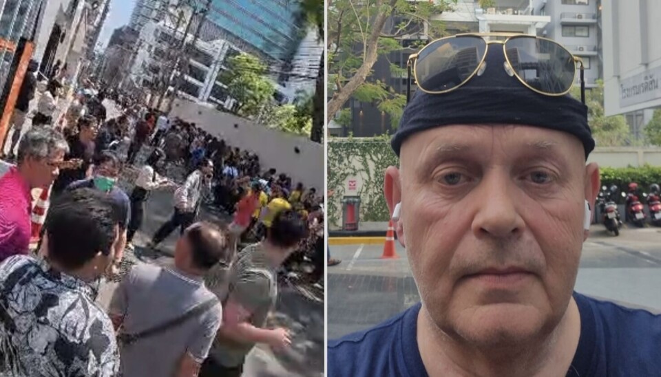 KAOS I GATA: Torgrim Holte (58) opplevde det som dramatisk da jordskjelvet rysta landet fredag. Internettforbindelsen var nede i flere timer, seier han.