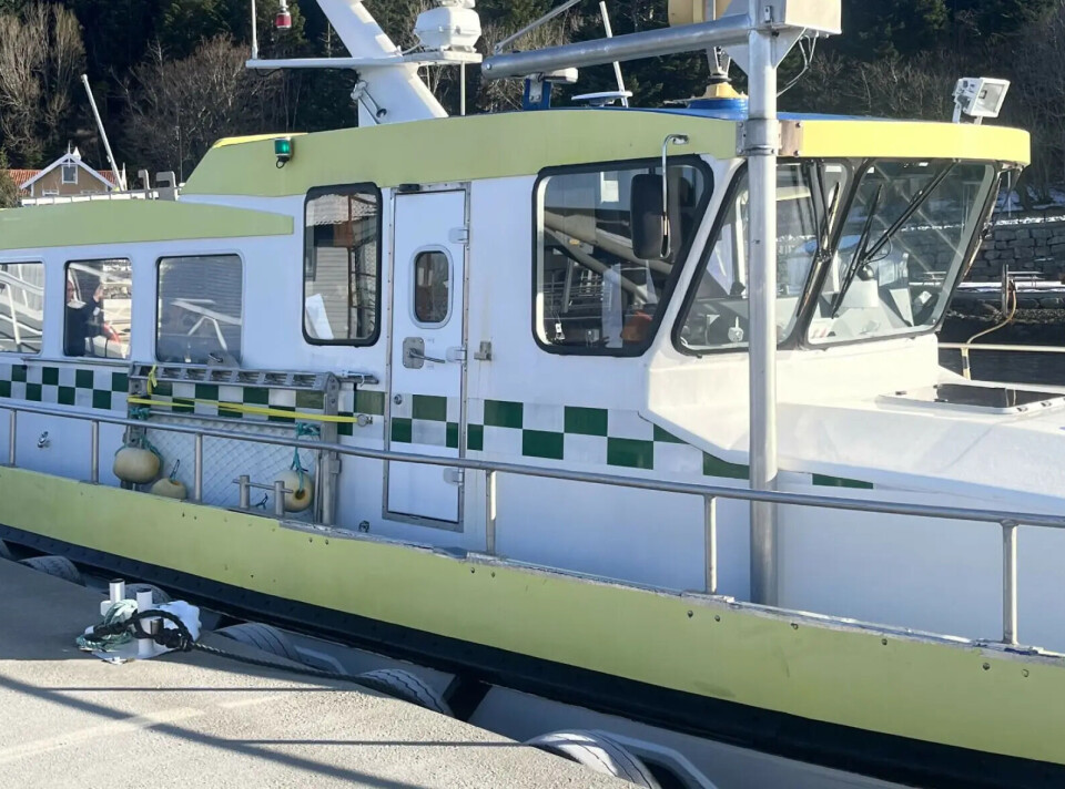 SAVNER IKKE AMBU: Den forrige ambulansebåten i Sande var en kystbåt uten sykekupé.