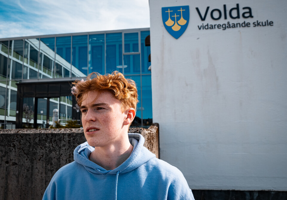 RUSS: Asbjørn Mathias Hustadnes russepresident ved Volda videregående skole.