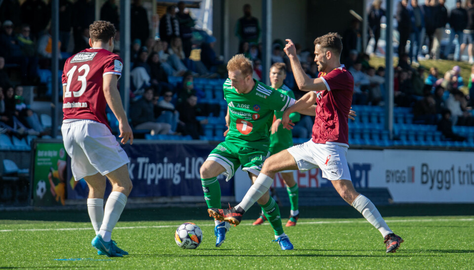 MÅLSCORER: Knut Erik Myklebust ble Voldas eneste målscorer i kampen mot trønderne søndag ettermiddag.