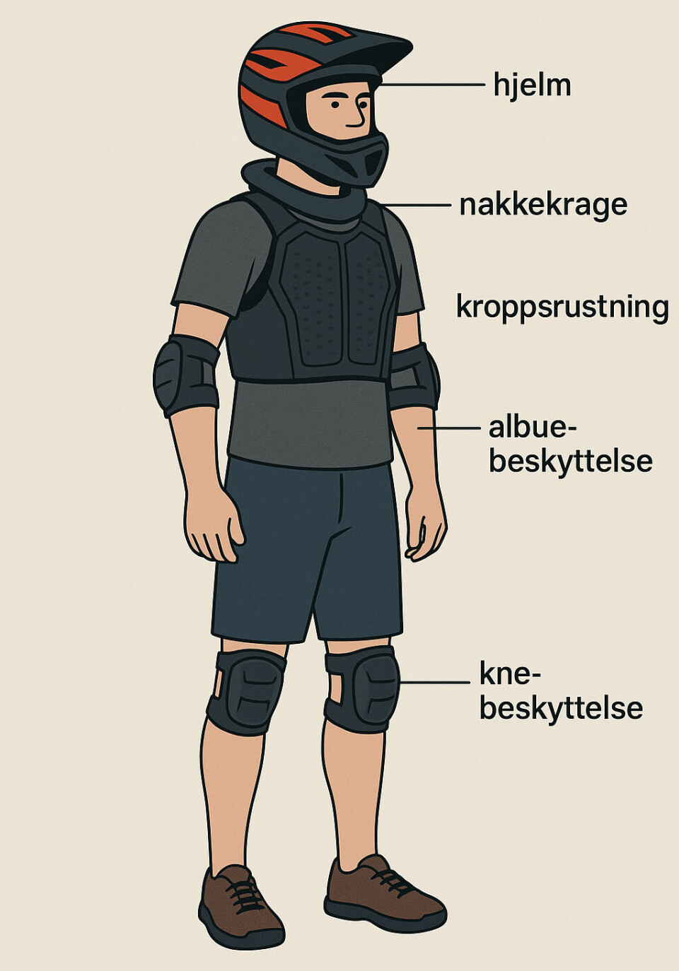 Ekstremsport krever rikelig med beskyttelse.