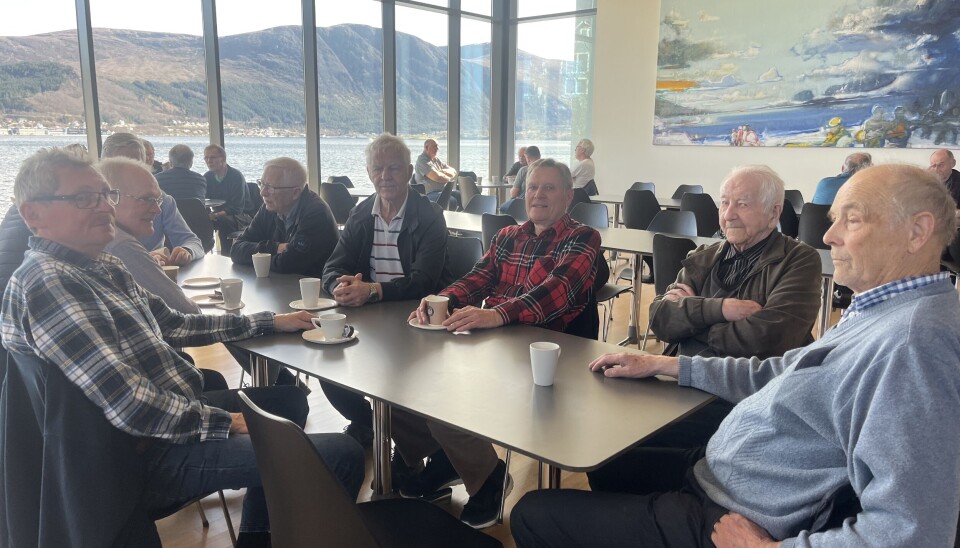GODT BLANDET: Pensjonistene som hadde ulike stillinger når de arbeidet i Ulstein Verft.