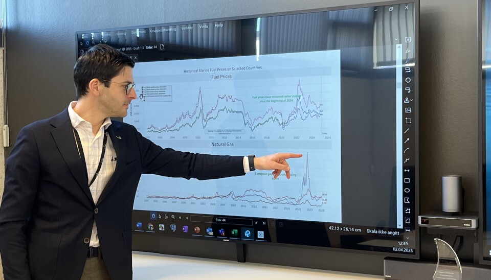 HØYE GASSPRISER: Jose Jorge Garcia Agis viser hvordan gassprisene har steget de siste årene.