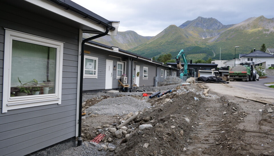 I GONG: Slik ser det ut i Øvretuna no som utbetringarbeidet er i gong.