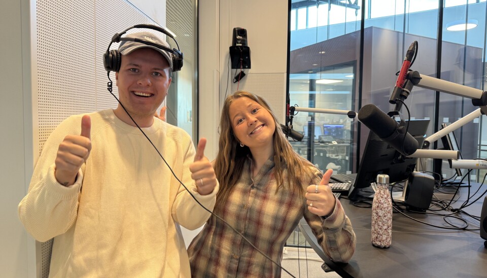 Edvard Haugland og Sunniva Gimmestad byr på tipp-topp-tommel-opp-stemning.