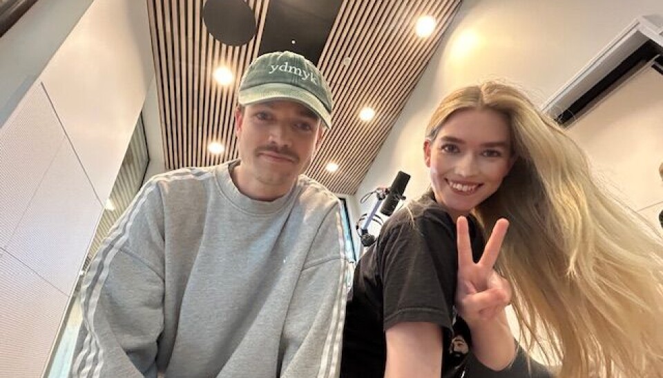 Magnus og Angelica fornøyd etter sending.