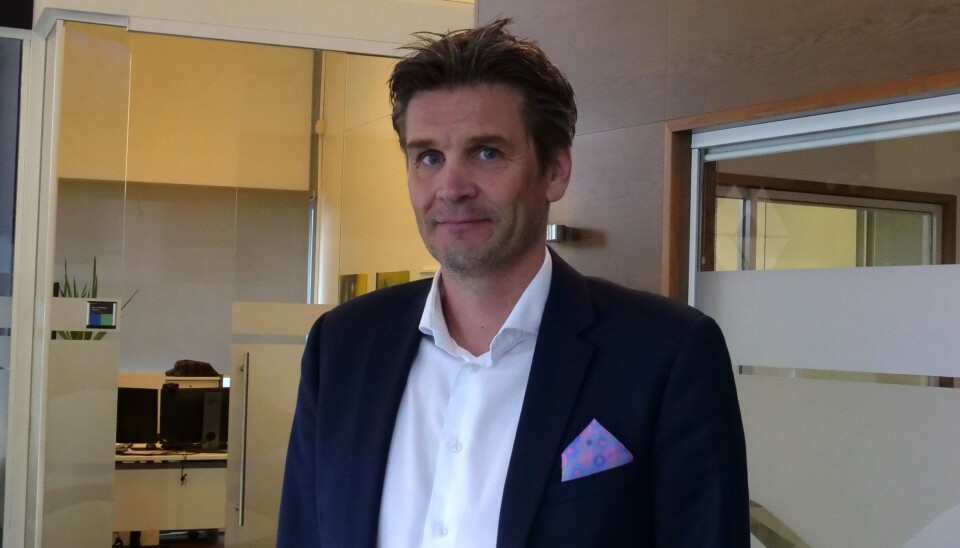 FORNØGD: Eirik Marius Folgerø fortel at Sparebanken Møre er glad for rentekuttet.
