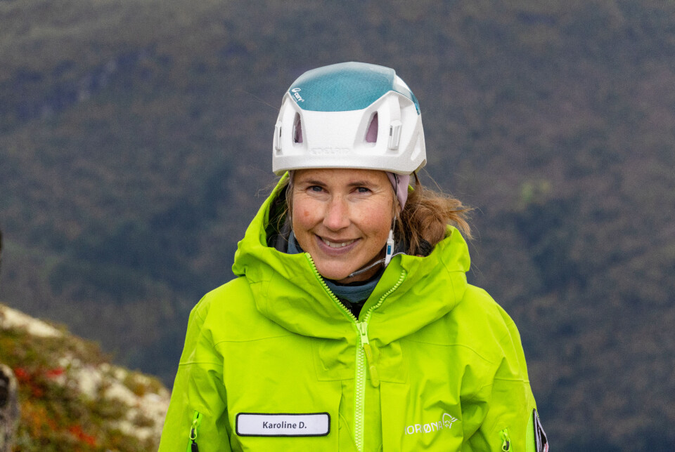 LIDENSKAP: Til vanlig jobber Karoline som paramedisiner, men har en stor lidenskap for fjell og klatring. I fjellredningsgruppen i Møre og Romsdal får hun kombinert yrket sitt med med hobbyen.