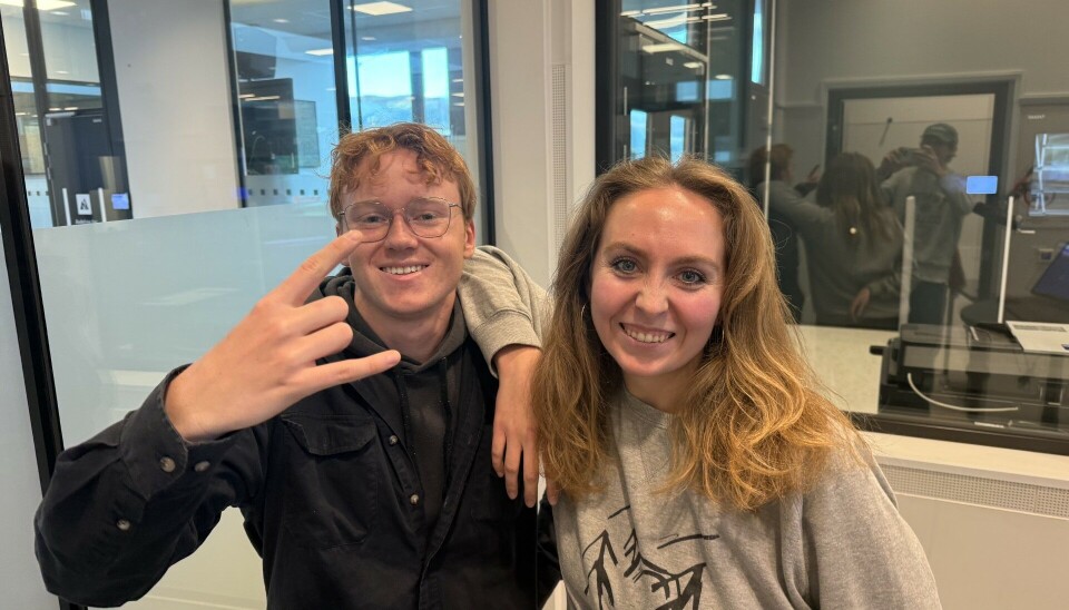 Programledere Erlend og Johanna var i gødt humør under tirsdagens morgensending.