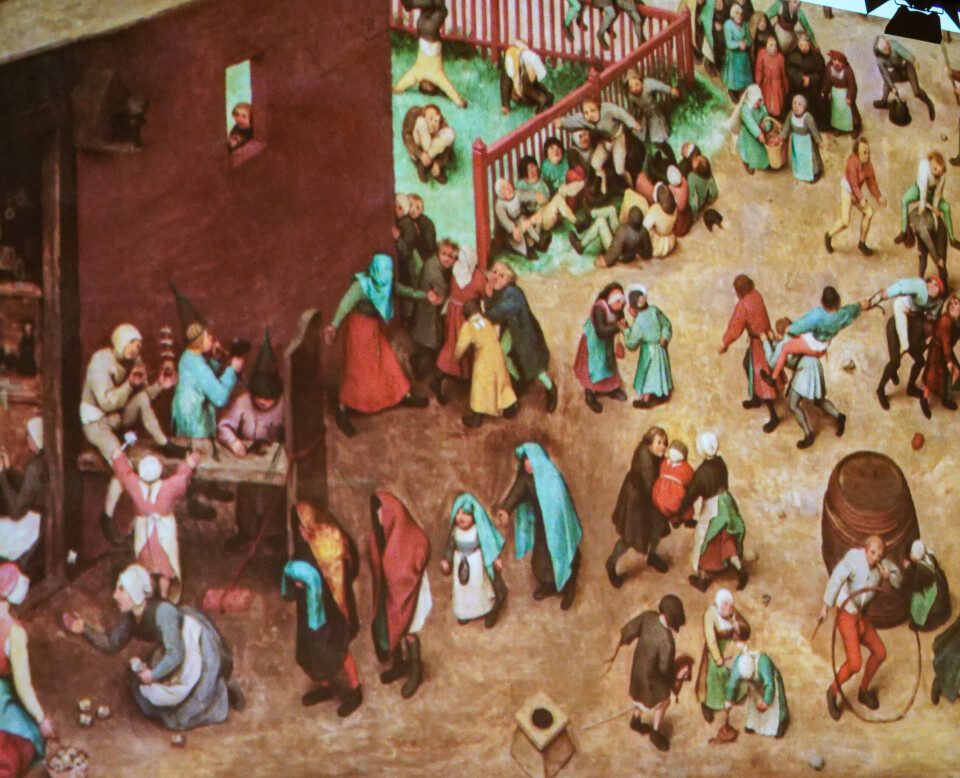 TIDLØS: Bildet viser maleriet 'Barnas leker' av renessansekunstneren Pieter Bruegel fra år 1560.